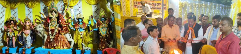 जमशेदपुर: सोनारी में चैत्र नवरात्र की धूम, एम पी युवक संघ के जवांरा पूजा पंडाल का भव्य उद्घाटन