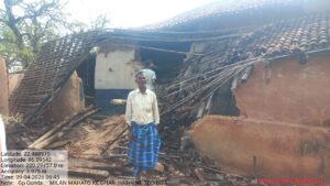 चांडिल में जंगली हाथी का आतंक, चार घर तोड़े और खेतों में मचाई तबाही