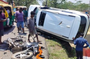 पोटका में भीषण सड़क हादसा: अनियंत्रित कार ने कई वाहनों को मारी टक्कर; एक की मौत, 11 घायल, 5 की हालत नाजुक