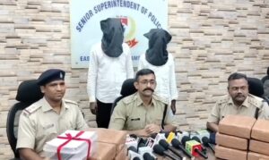 बहरागोड़ा में 50 किलो अवैध गांजा के साथ दो तस्कर गिरफ्तार, टाटा पंच कार से हो रही थी तस्करी