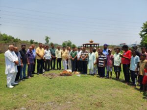 अखिल भारतीय ब्राह्मण समाज भवन का भूमि पूजन संपन्न, विधायक मंगल कालिंदी ने रखी आधारशिला