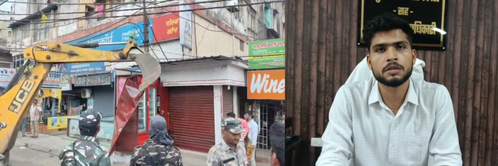 आदित्यपुर : टाटा-कांड्रा सर्विस रोड पर चला प्रशासन का बुलडोजर, भारी पुलिस बल ने संभाली कमान