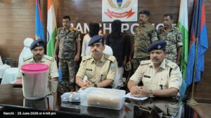 रांची पुलिस की बड़ी कार्रवाई: 45 लाख रुपये की अफीम के साथ दो तस्कर गिरफ्तार